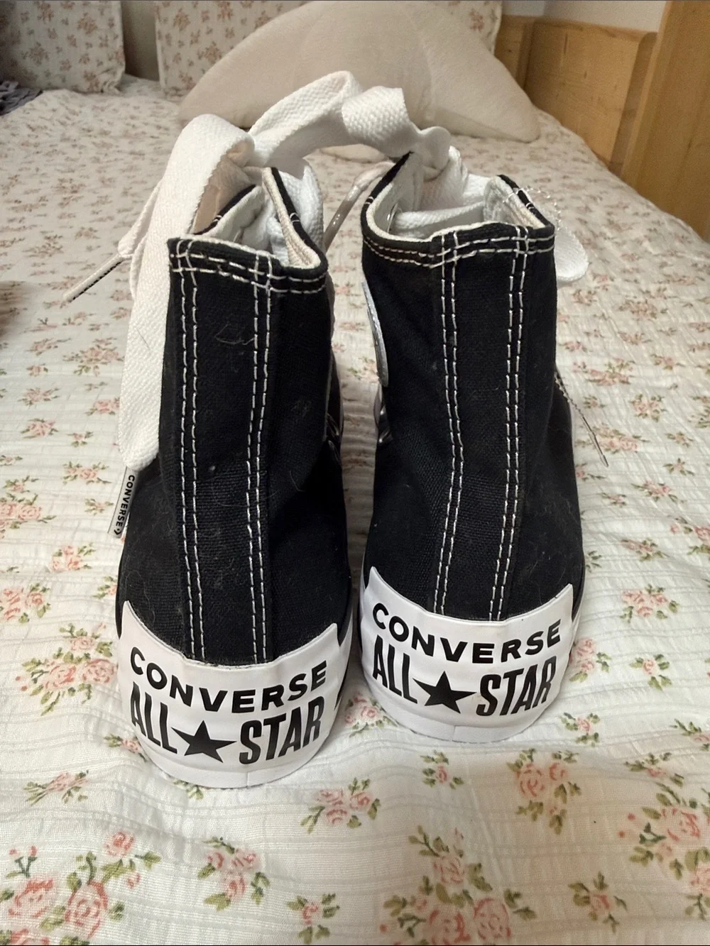 Converse Kids Black High-Top Canvas Sneakers with White Laces